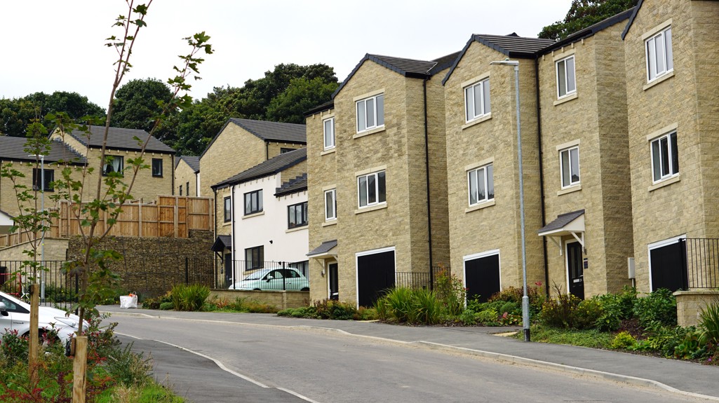 A street view of the new homes at Yorkshire Housing's Cromwell Gardens development.